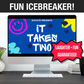 NEW GAME - It Takes Two - Event Icebreaker Slide Deck