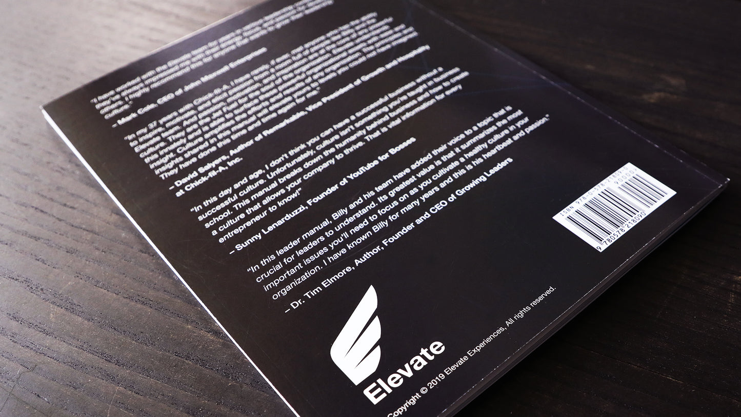 Elevate Your Culture Leader Manual  (Physical Item)